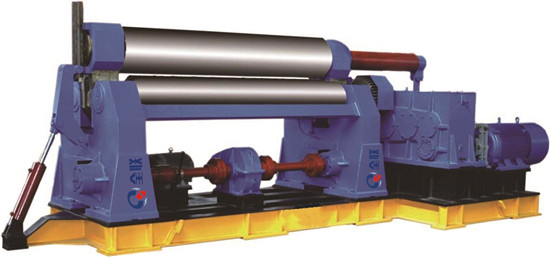 水平(ping)下調式三輥卷(juan)闆機